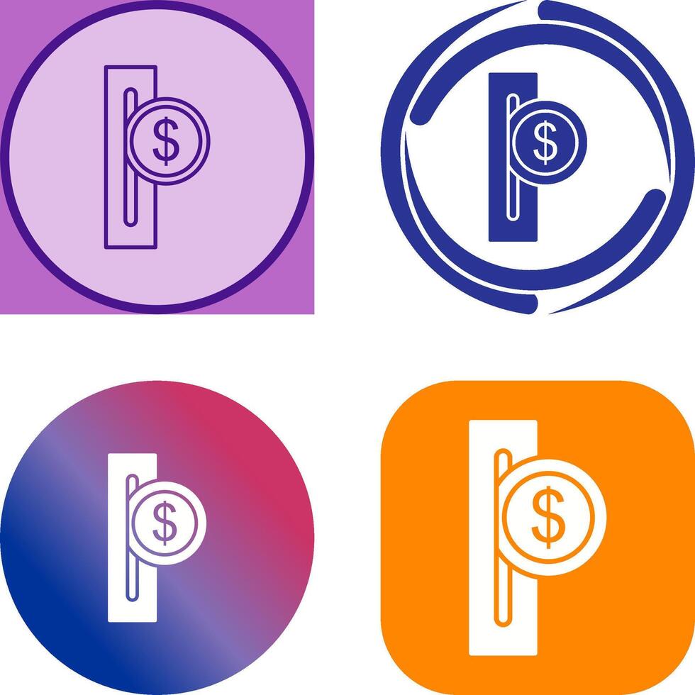 Slot for Coins Icon Design vector