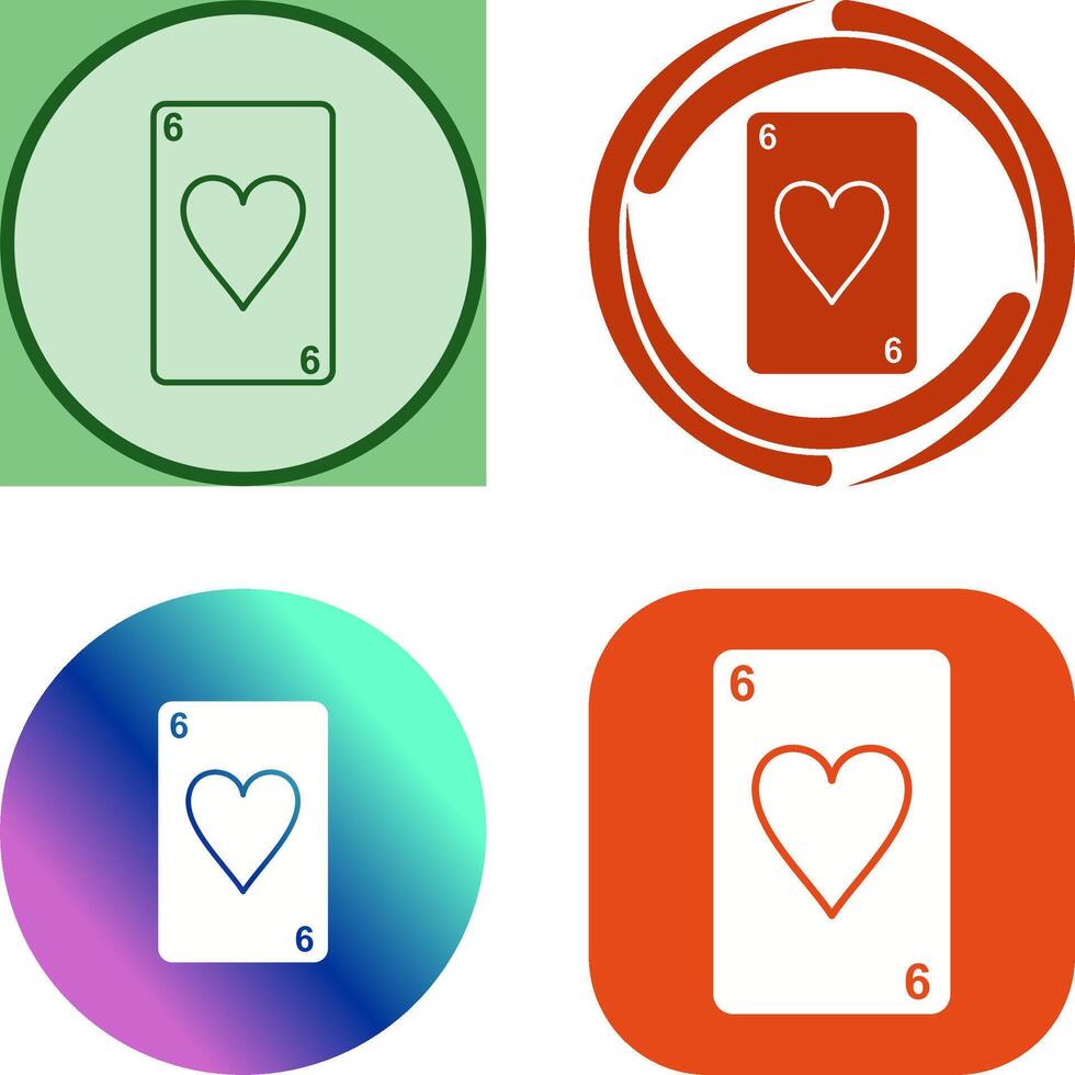 Hearts Card Icon Design vector