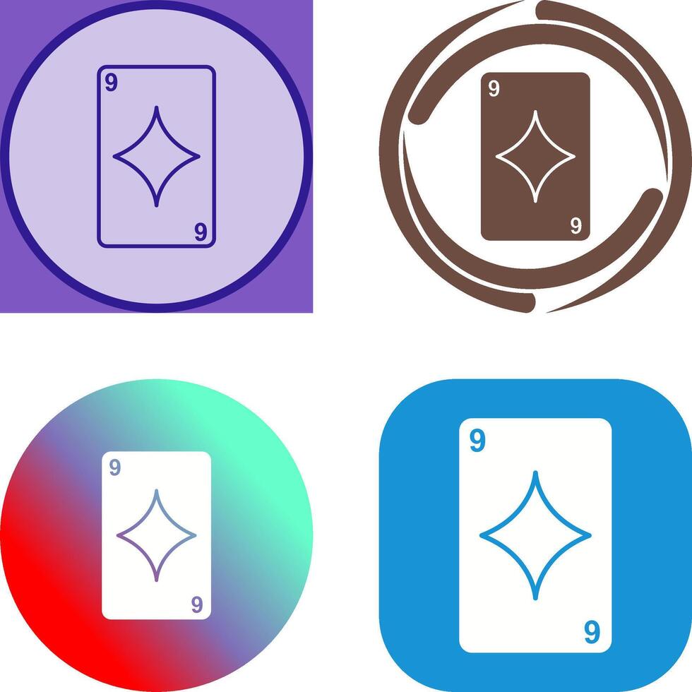 Diamonds Card Icon Design vector