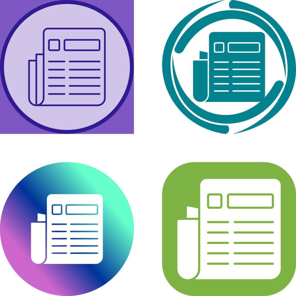 News Paper Icon Design vector
