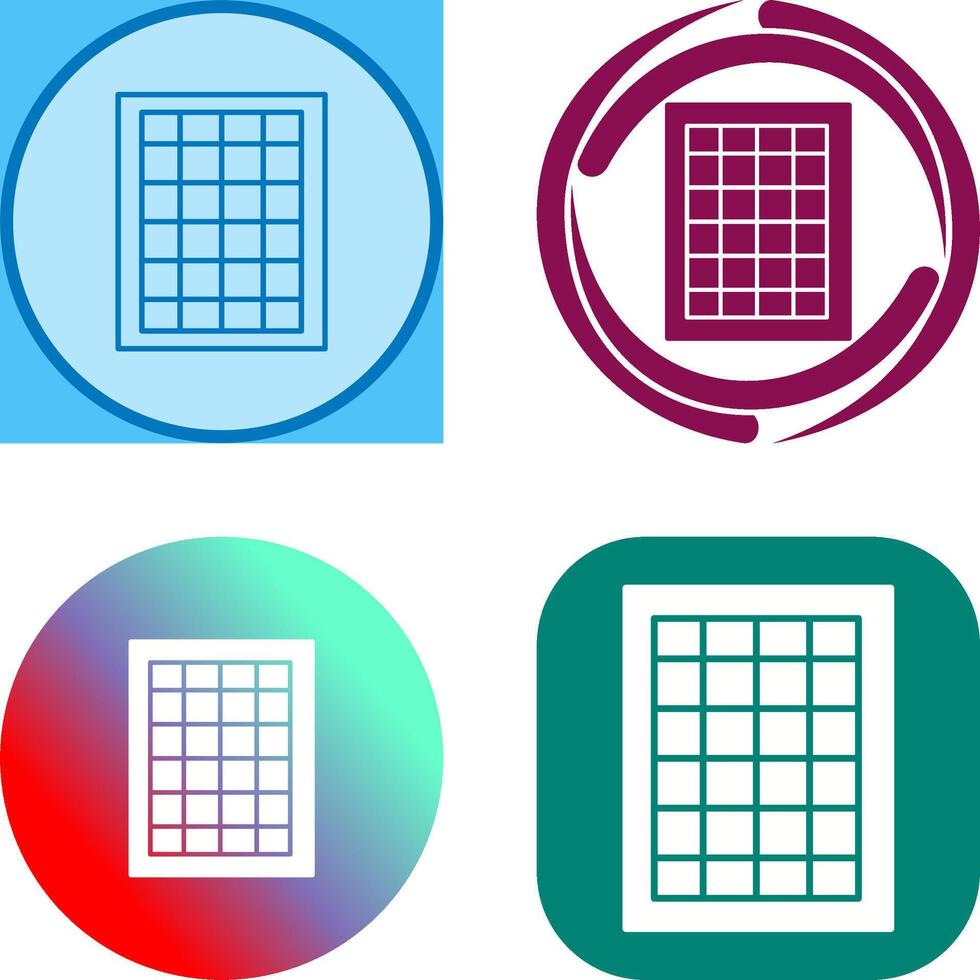 Table of Rates Icon Design vector