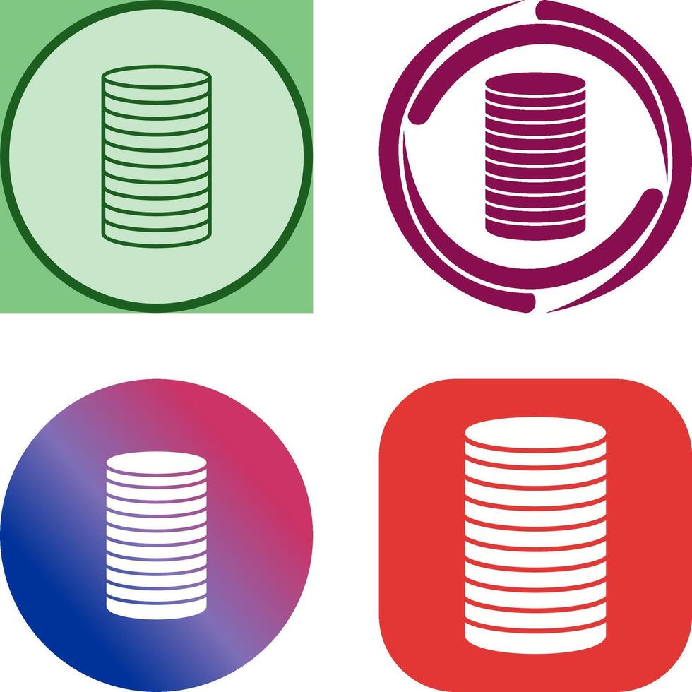 Stack of Coins Icon Design vector