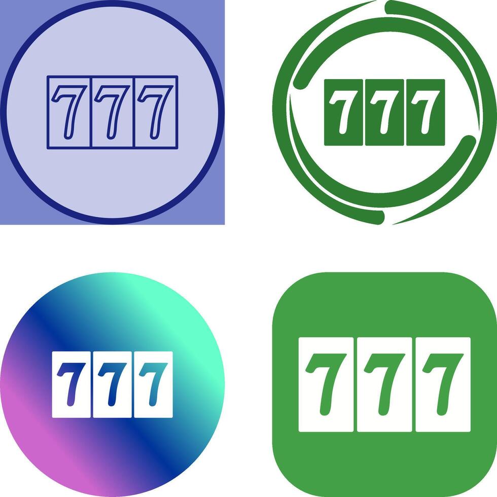 Triple Sevens Icon Design vector