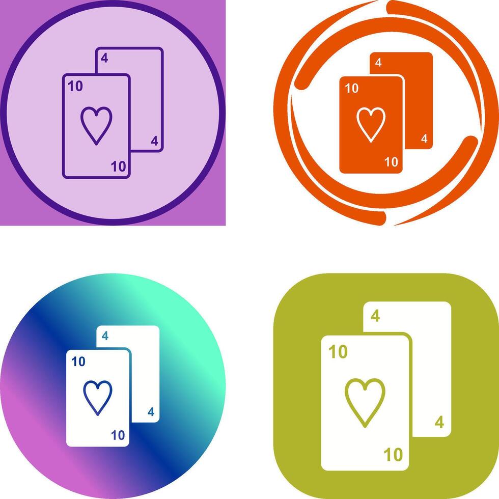 Playing Cards Icon Design vector