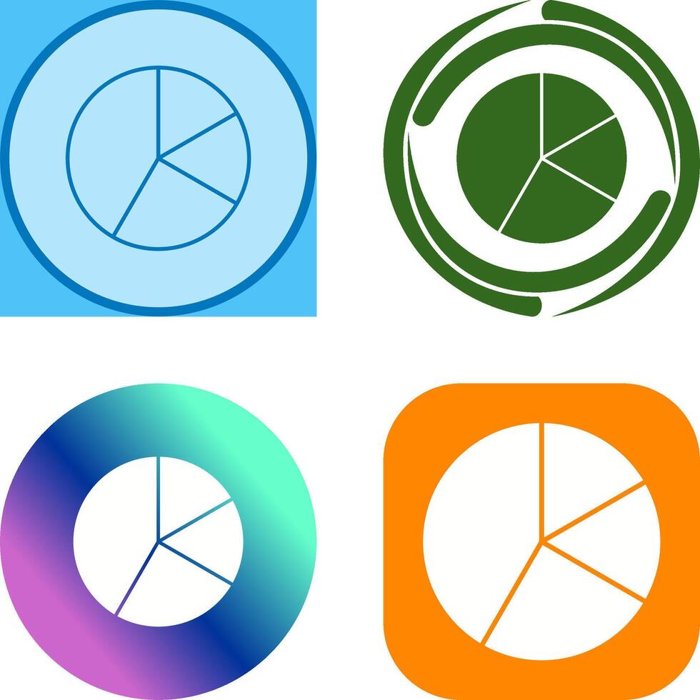 Pie Chart Icon Design vector