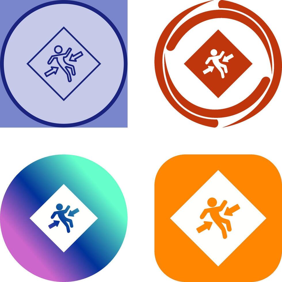 Crush Zone Icon Design vector
