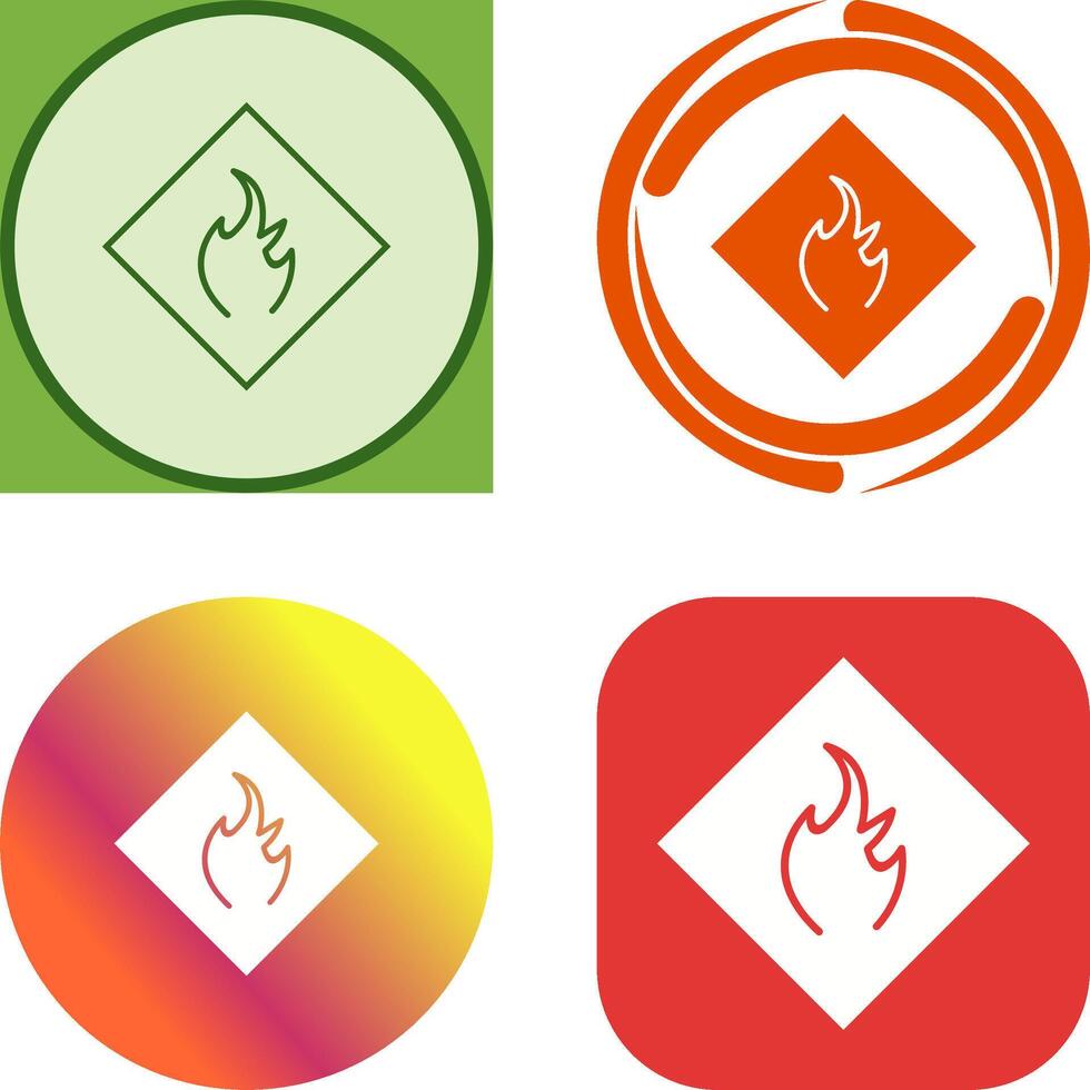 Danger of Flame Icon Design vector