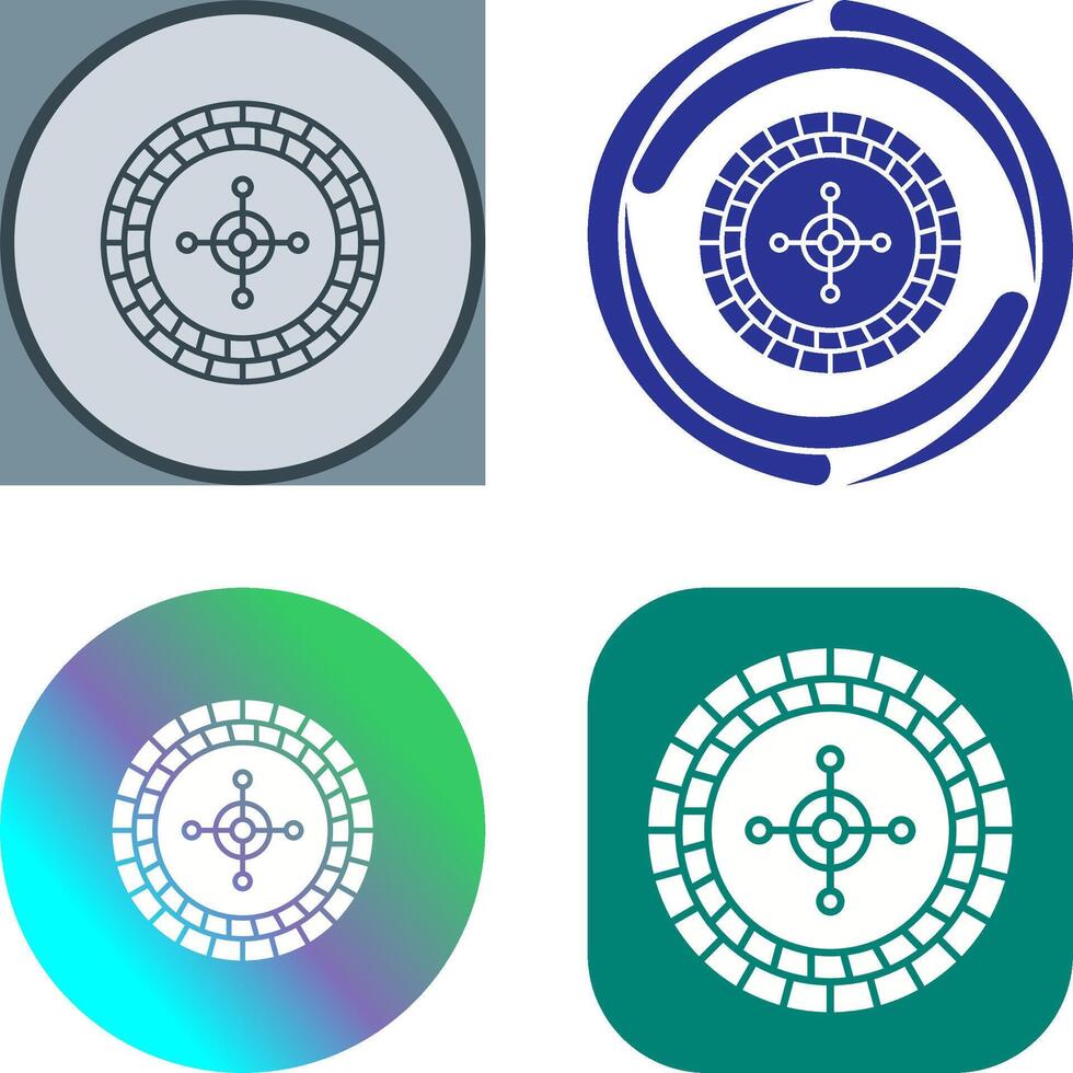 Roulette Icon Design vector