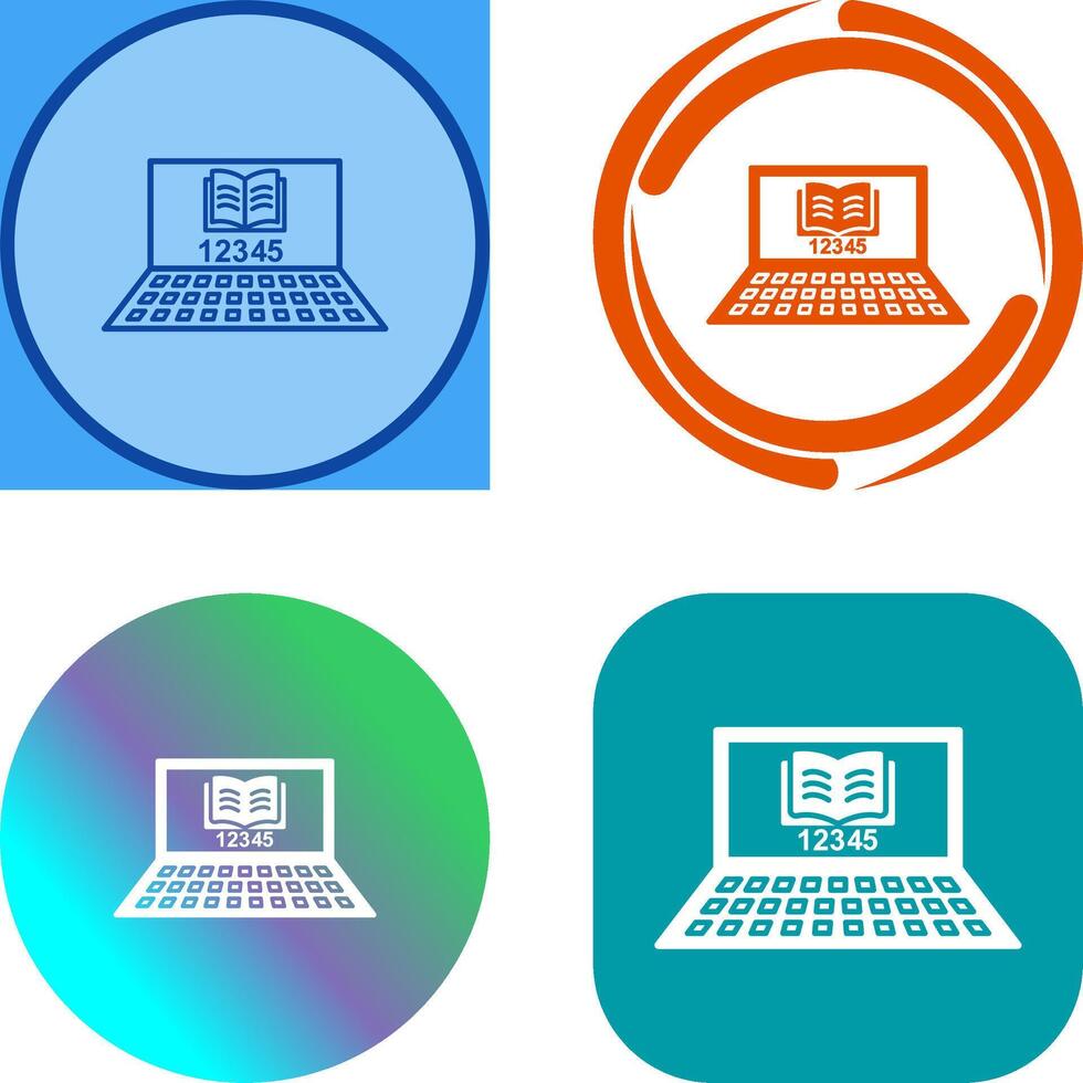 Unique Online Study Icon Design vector