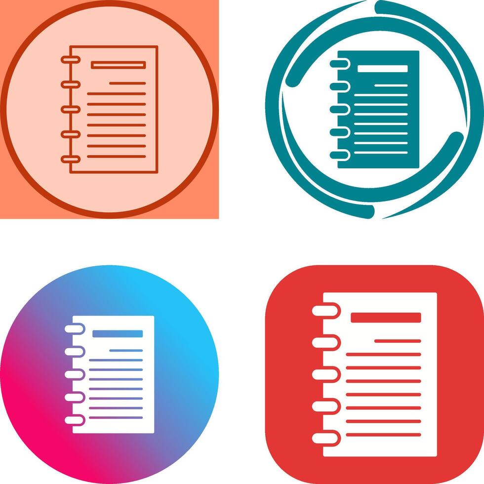 Notepad Icon Design vector
