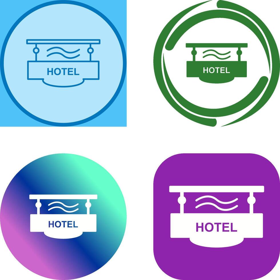 hotel firmar icono diseño vector