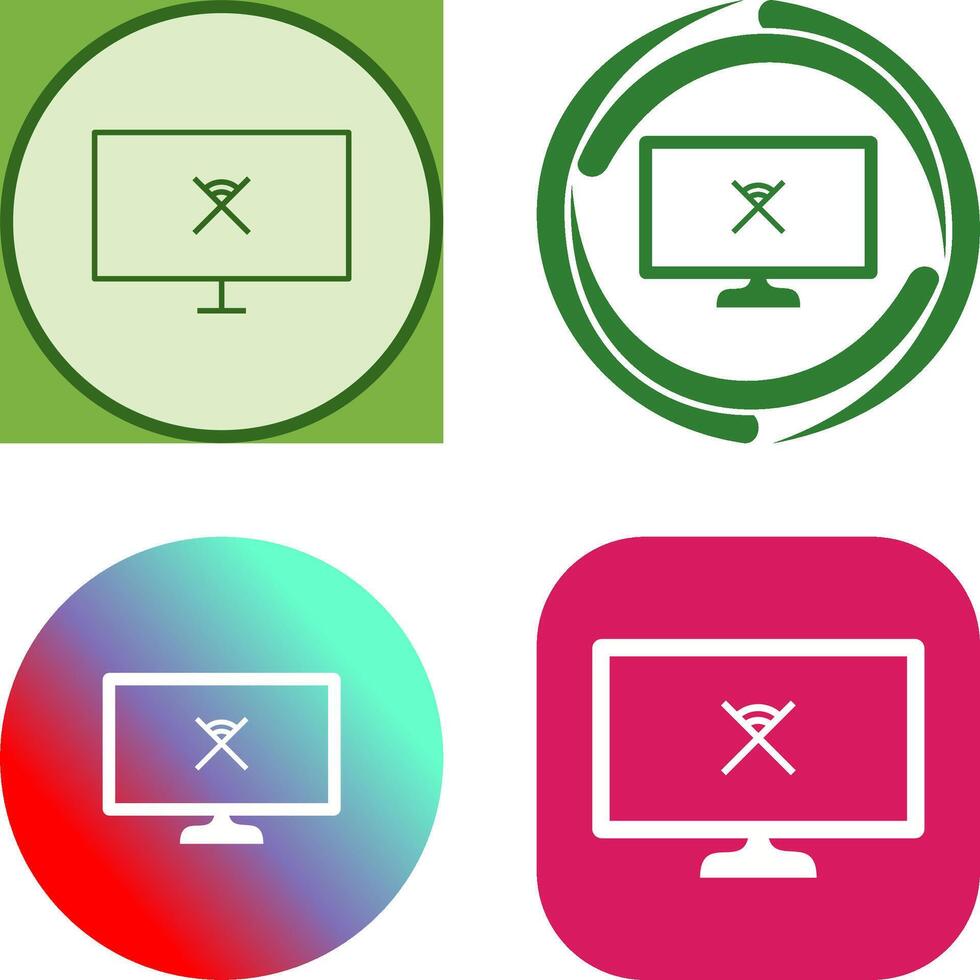 Unique Disconnected Network Icon Design vector