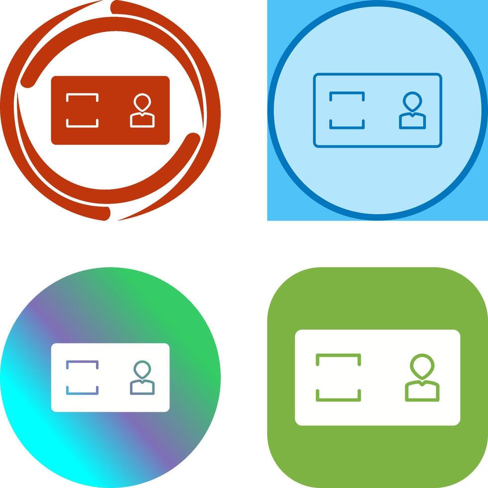 Unique Membership Card Icon Design vector