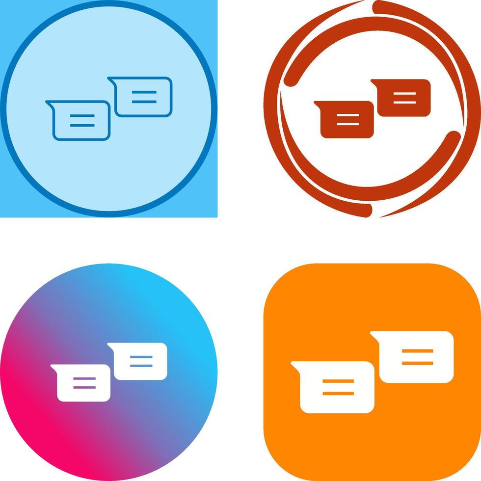 Unique Messages Icon Design vector