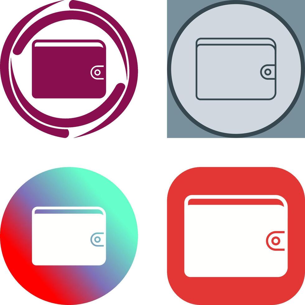 Unique Wallet Icon Design vector