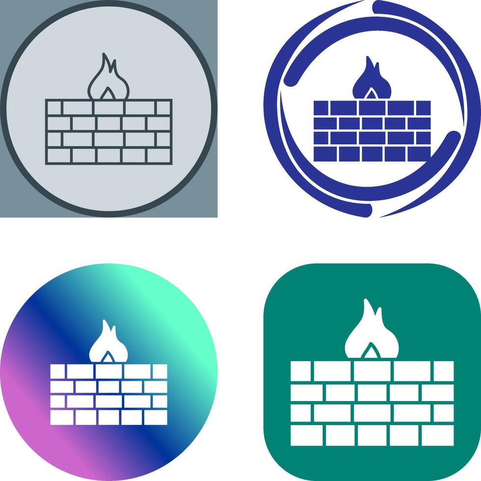 Unique Firewall Icon Design vector