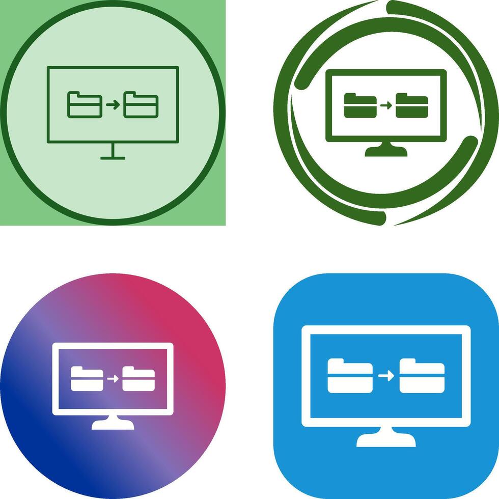 Unique File Sharing Icon Design vector