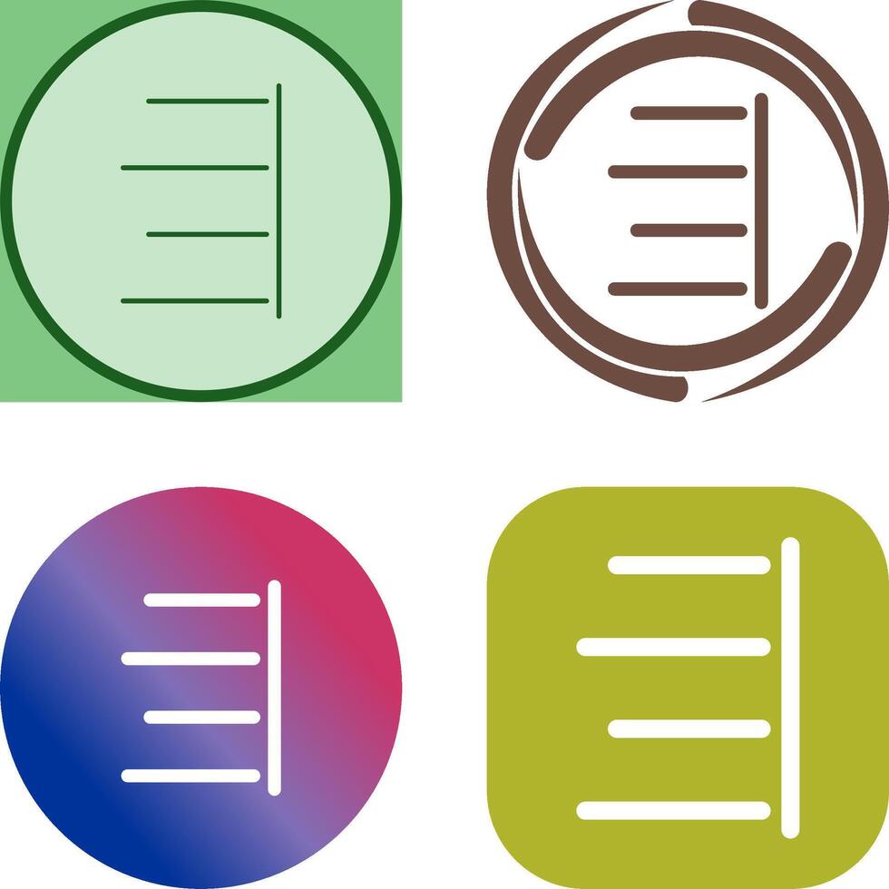 Unique Right Align Icon Design vector