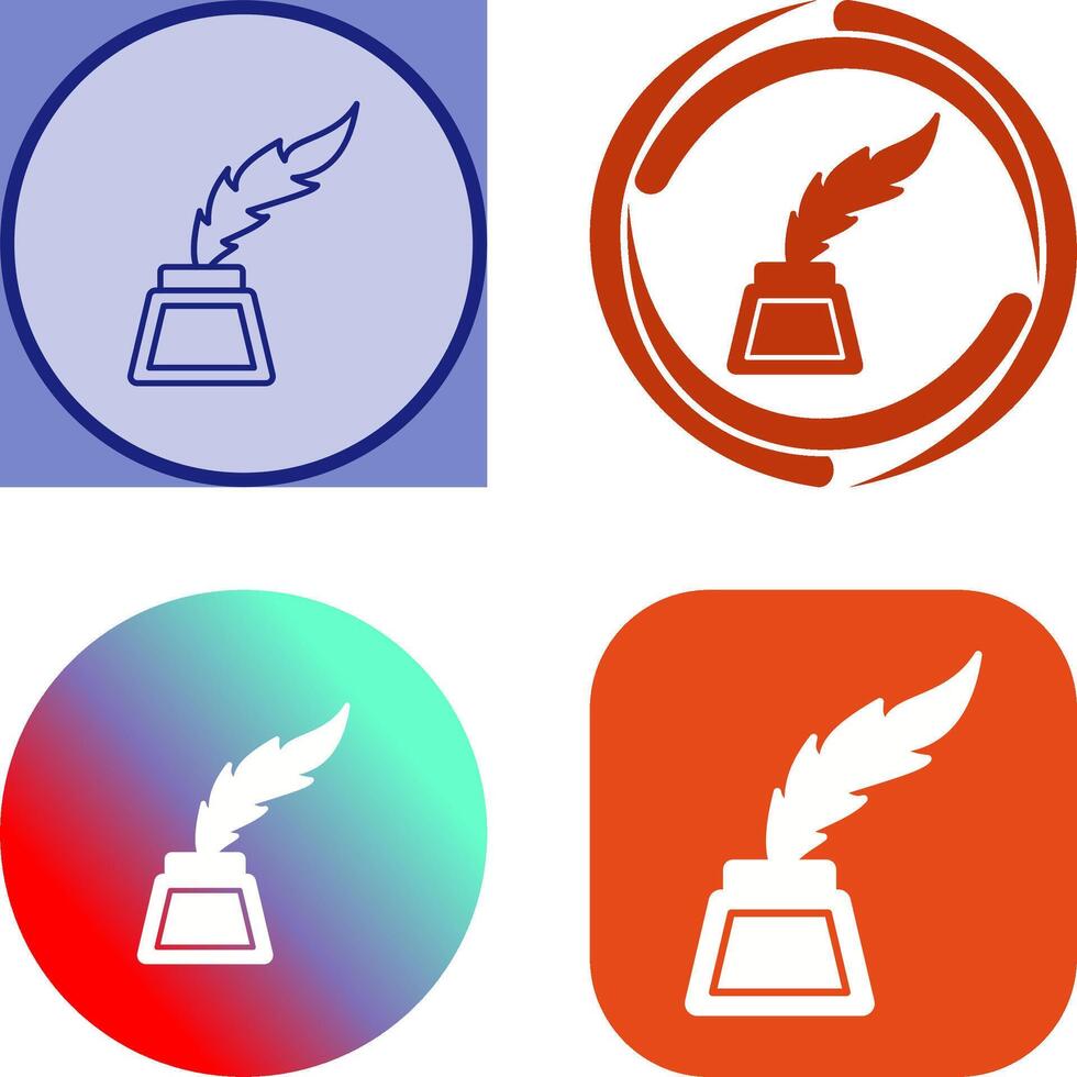 Inkwell Icon Design vector