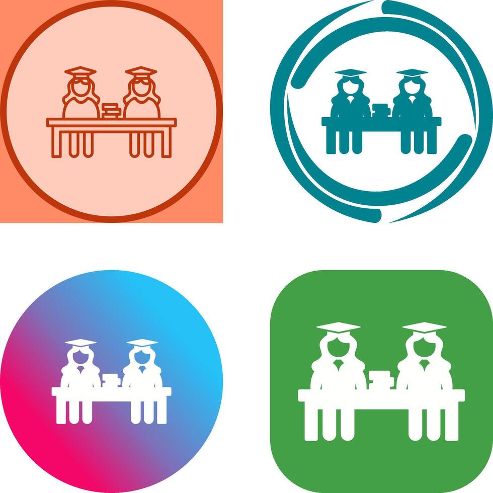 Unique Combined Study Icon Design vector