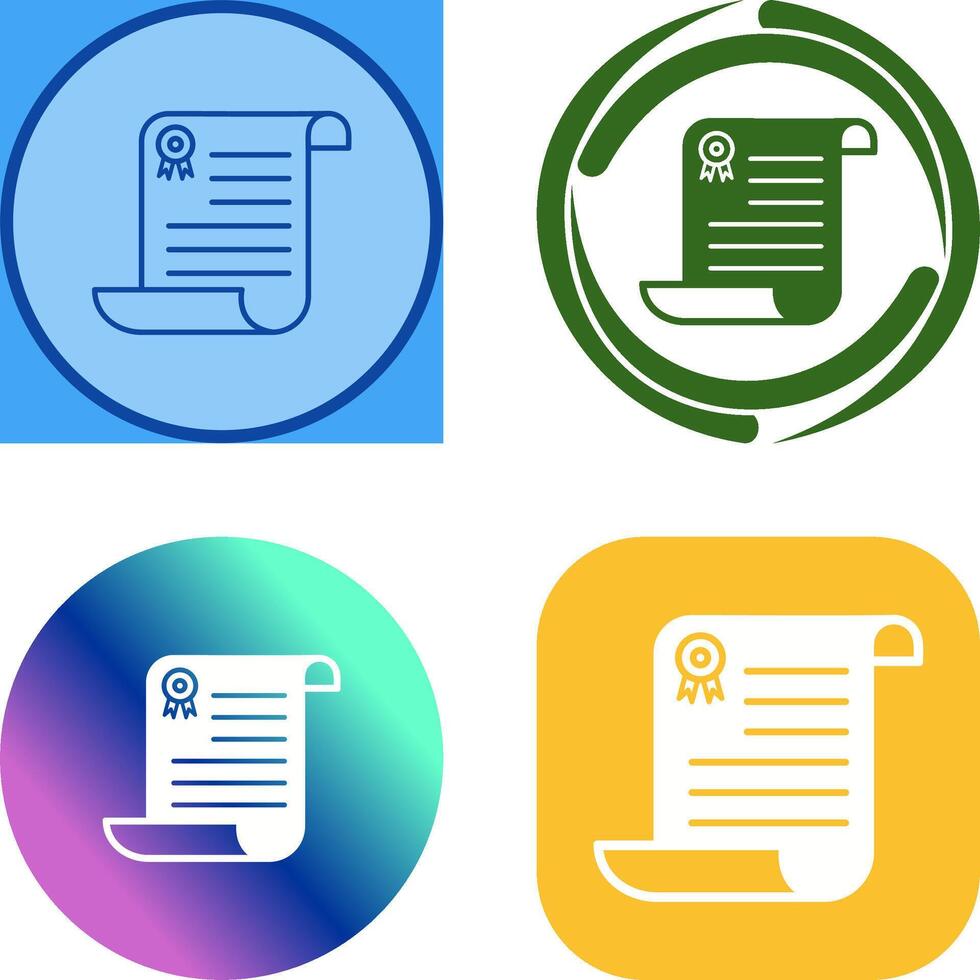 Unique Diploma Icon Design vector