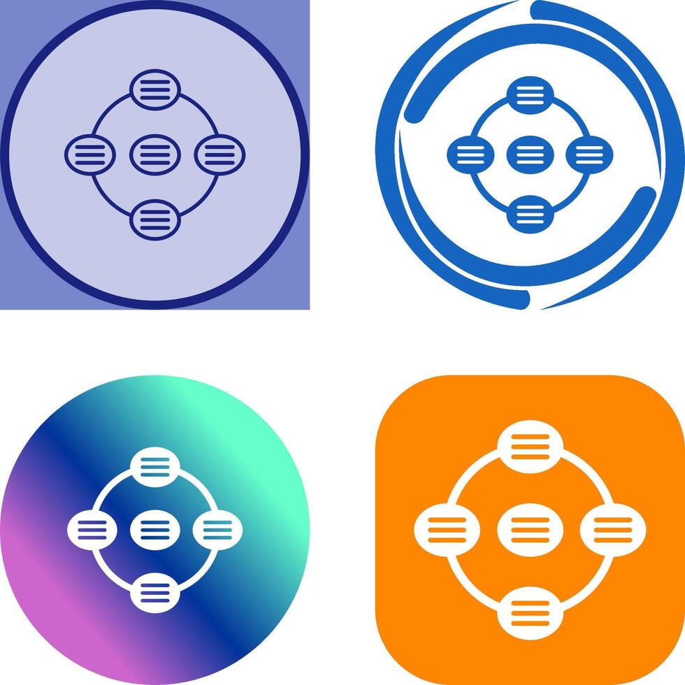 Unique Strategy Connsultation Icon Design vector