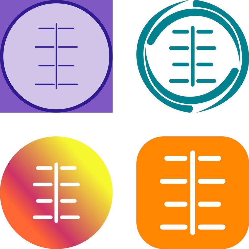 Unique Center Align Icon Design vector