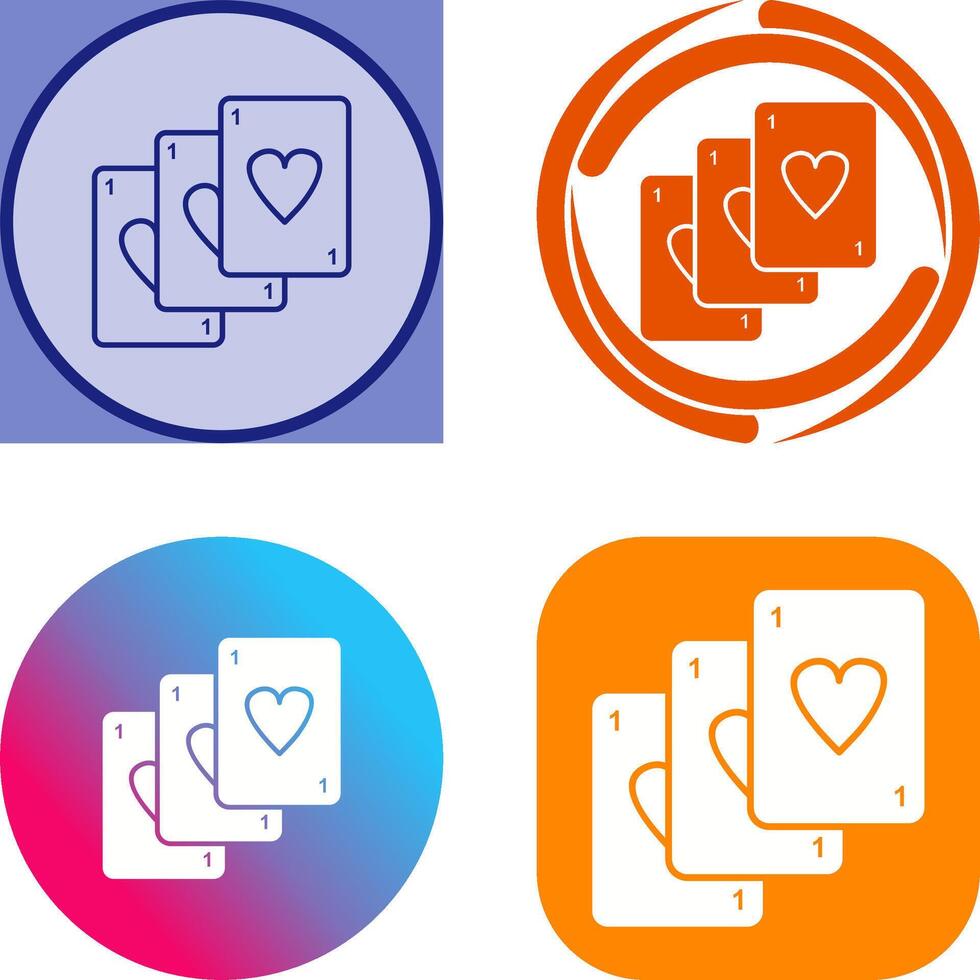Unique Deck of Cards Icon Design vector