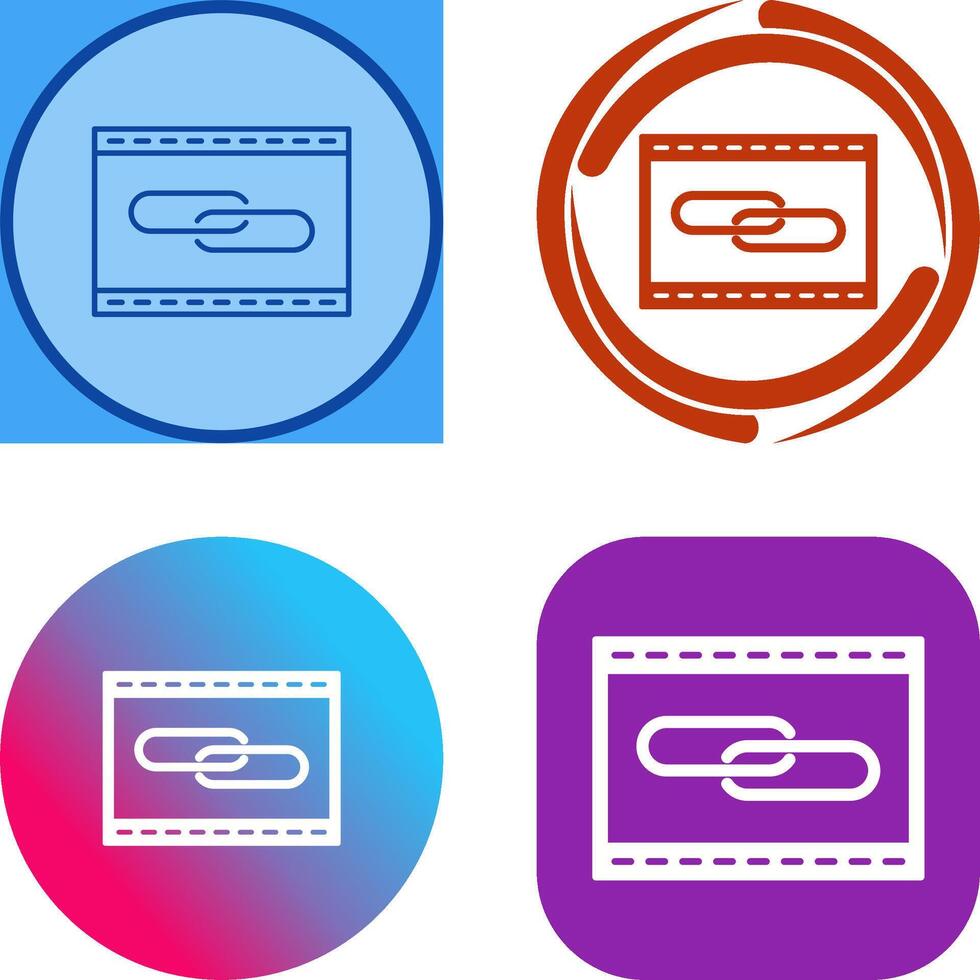 Unique Link Optimization Icon Design vector
