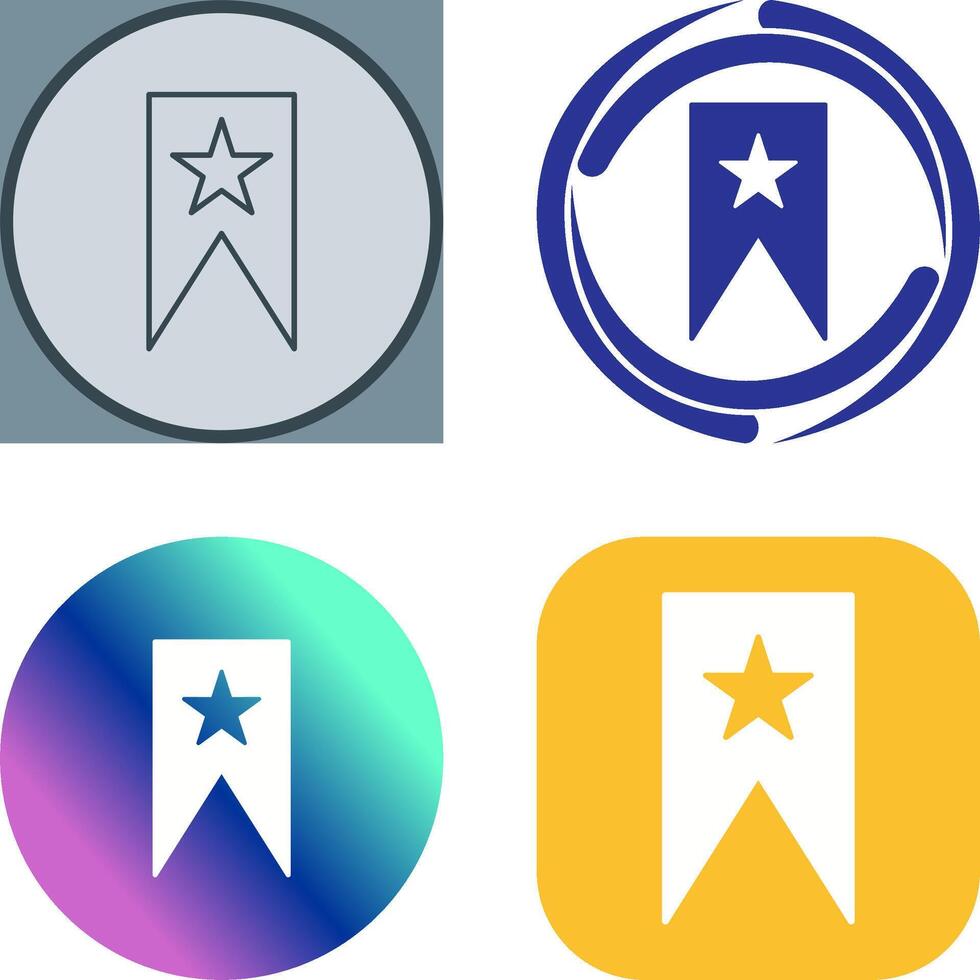 Unique Bookmarking Services Icon Design vector