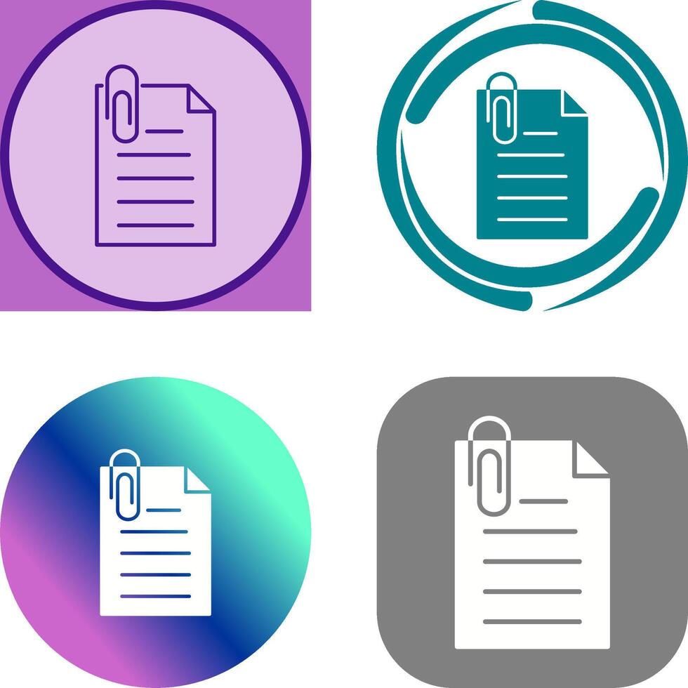 Unique Attachment Icon Design vector