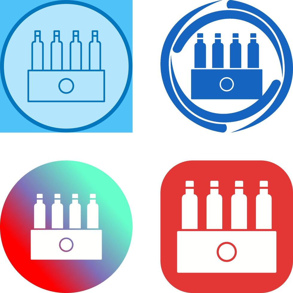 Unique Pack of Beers Icon Design vector