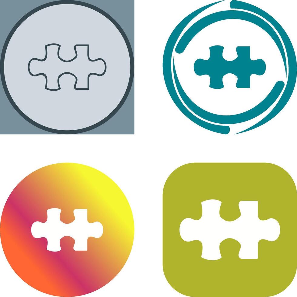 Unique Puzzle Piece Icon Design vector