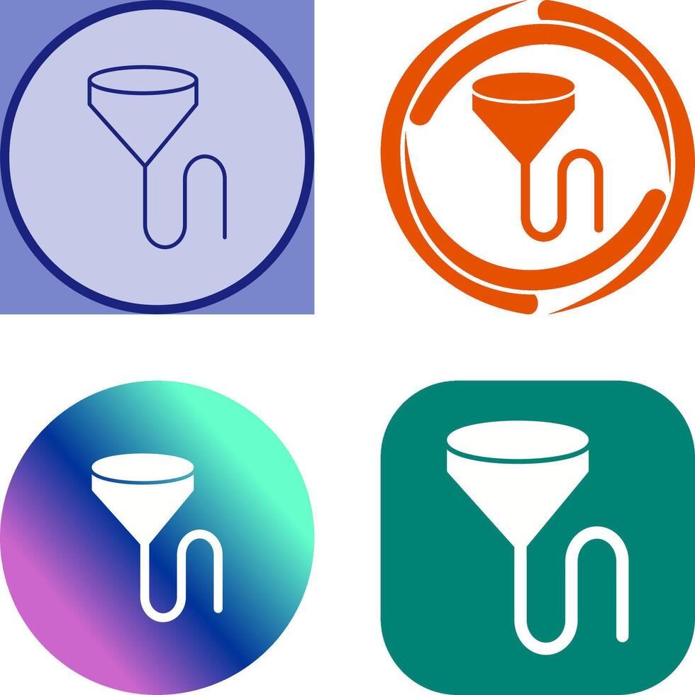Unique Beer Bong Icon Design vector