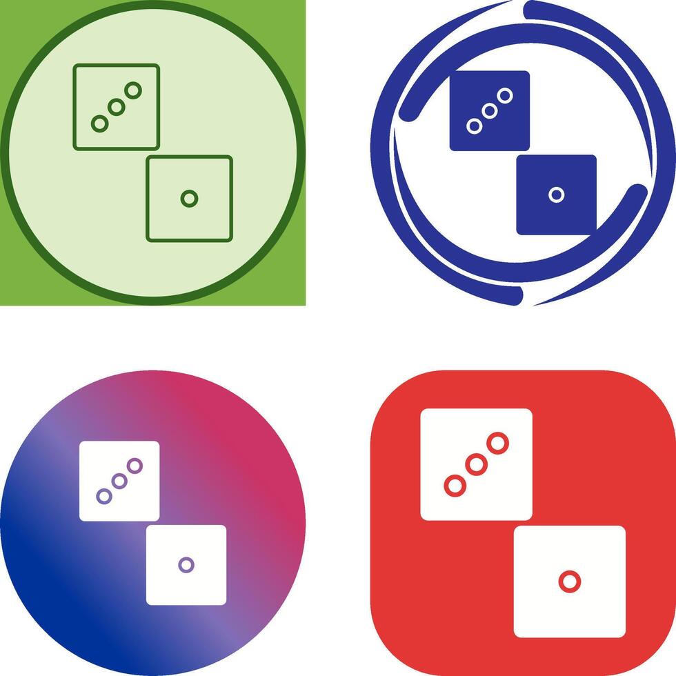 Unique Dice Icon Design vector