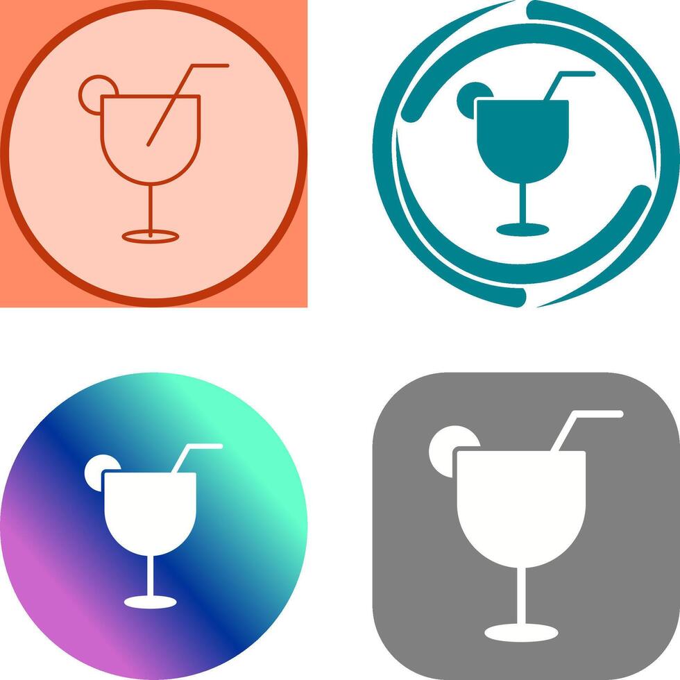 Unique Drinks Icon Design vector