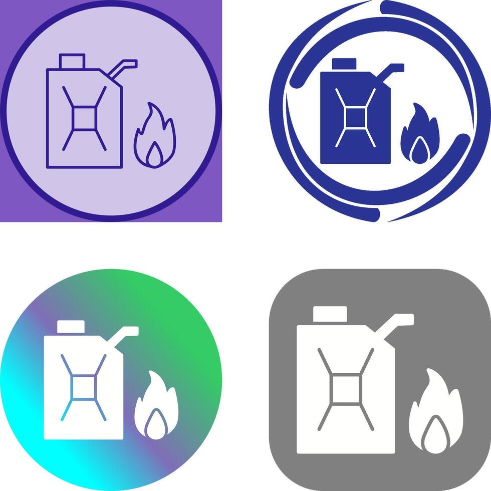 Unique Fuel to Fire Icon Design vector