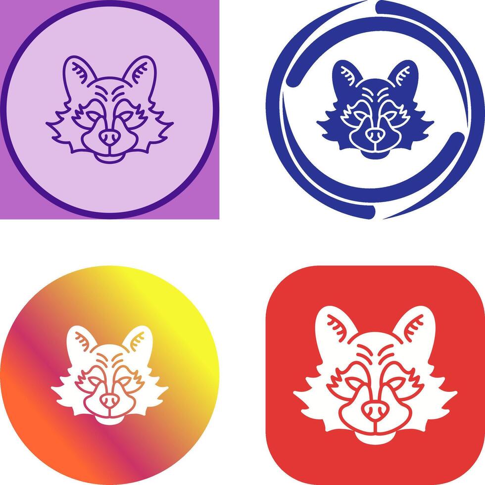 Raccoon Icon Design vector