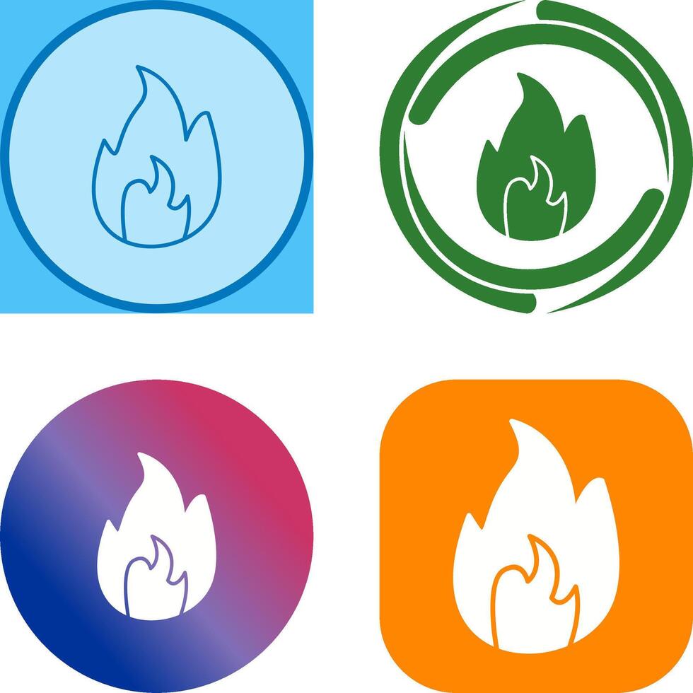 Unique Flame Icon Design vector