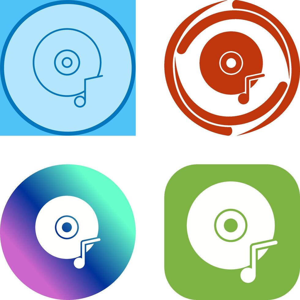 Music CD Icon Design vector