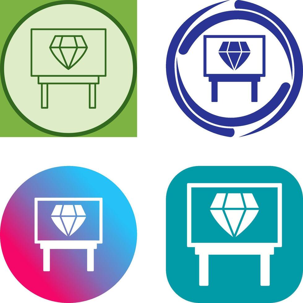 Diamond Exhibit Icon Design vector