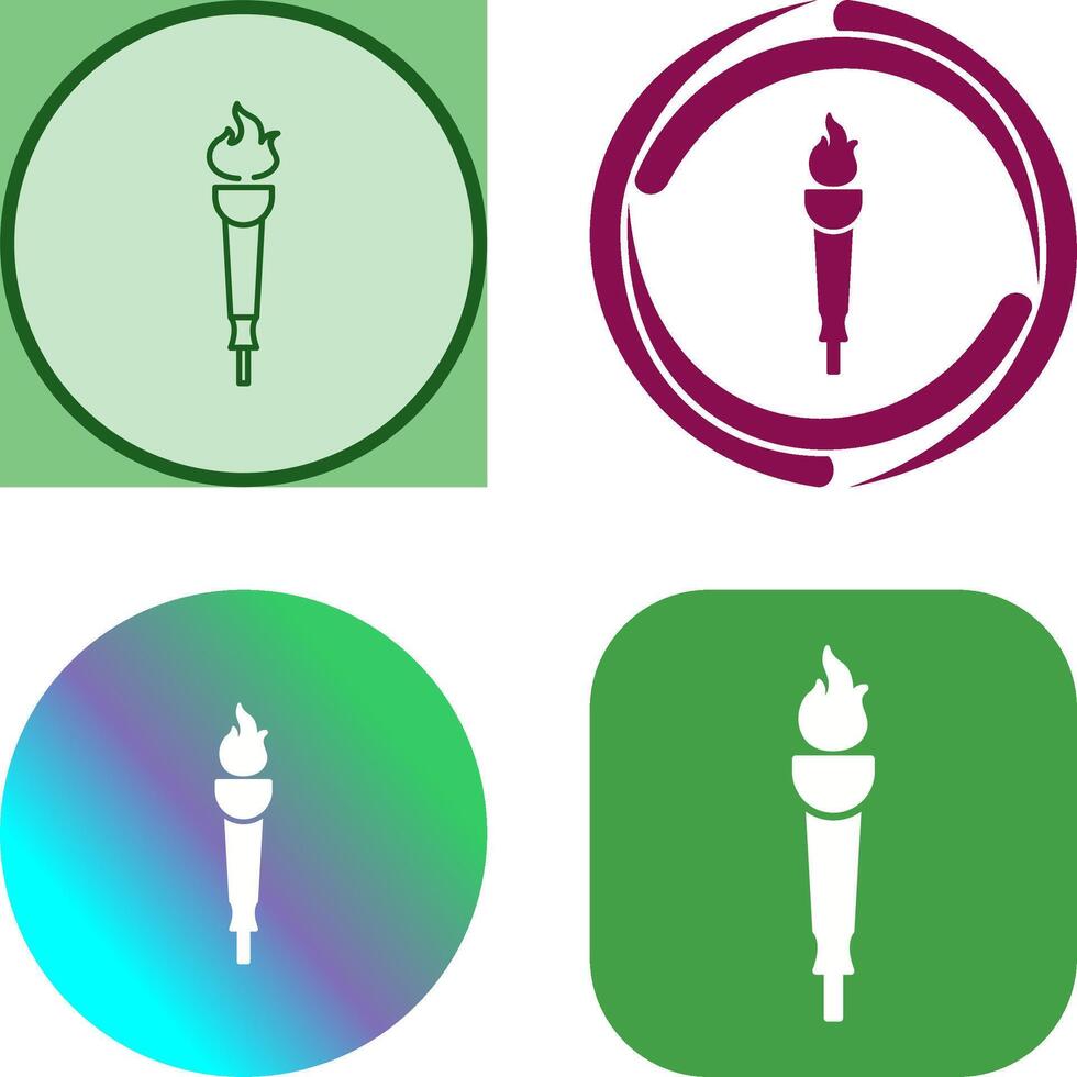 Museum Torch Icon Design vector