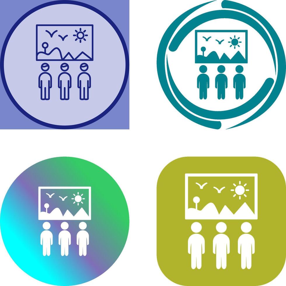 Viewing Painting Icon Design vector