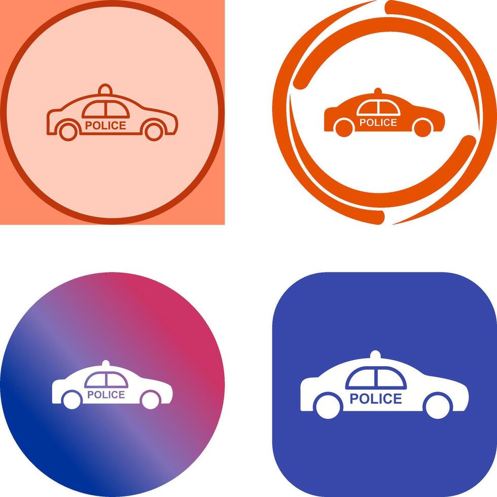 Police Car Icon Design vector