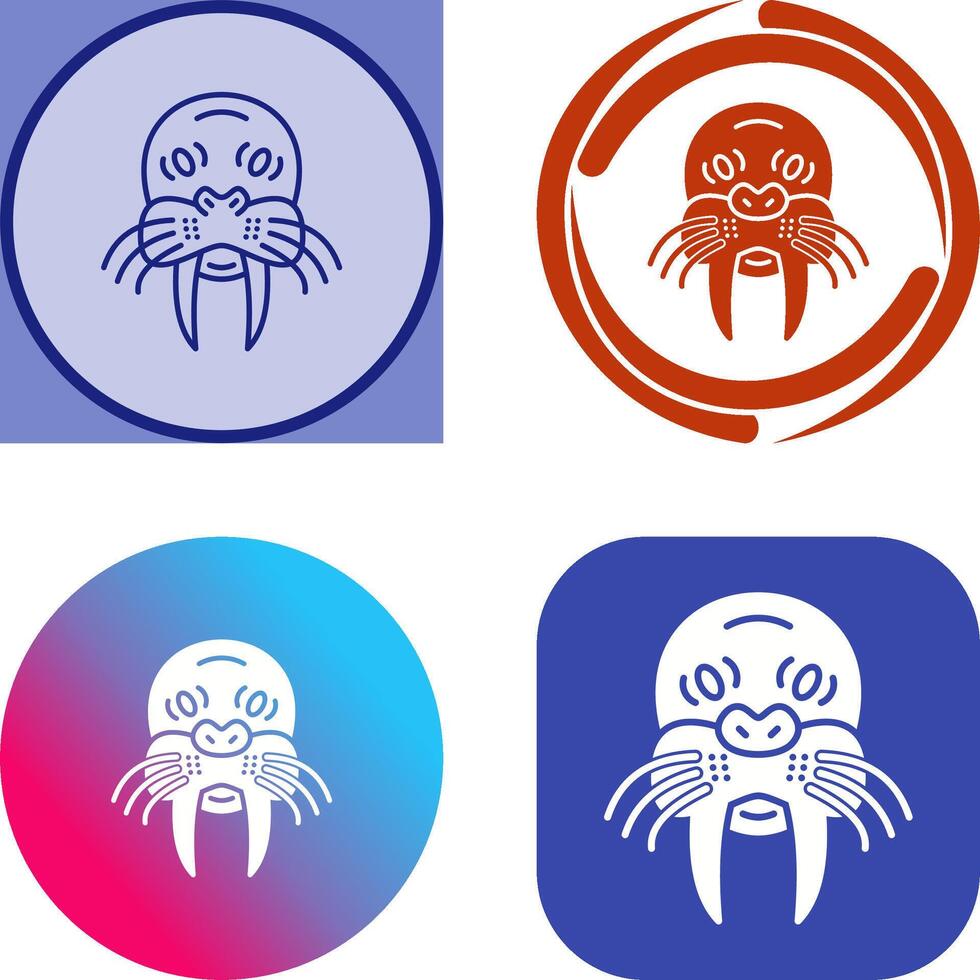 Walrus Icon Design vector