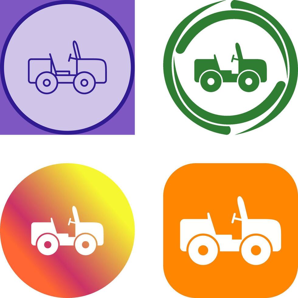 Safari Jeep Icon Design vector