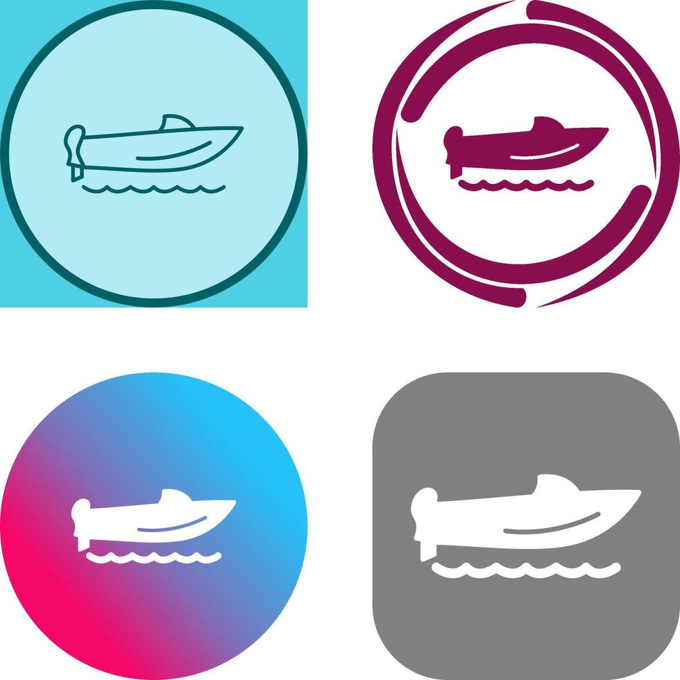 Speed Boat Icon Design vector