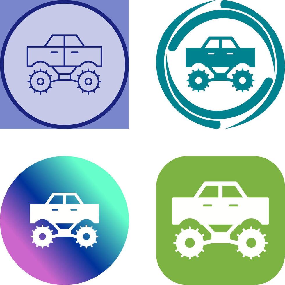 Monster Truck Icon Design vector