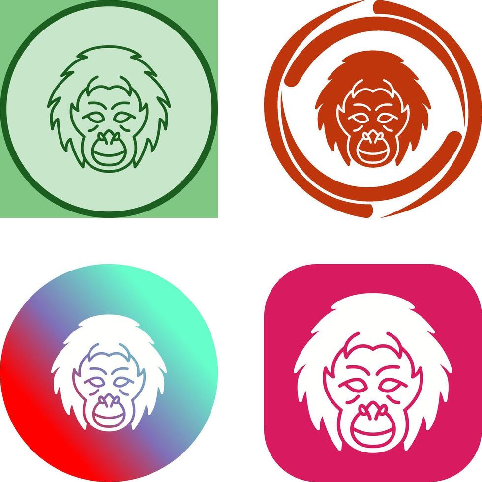 Orangutan Icon Design vector