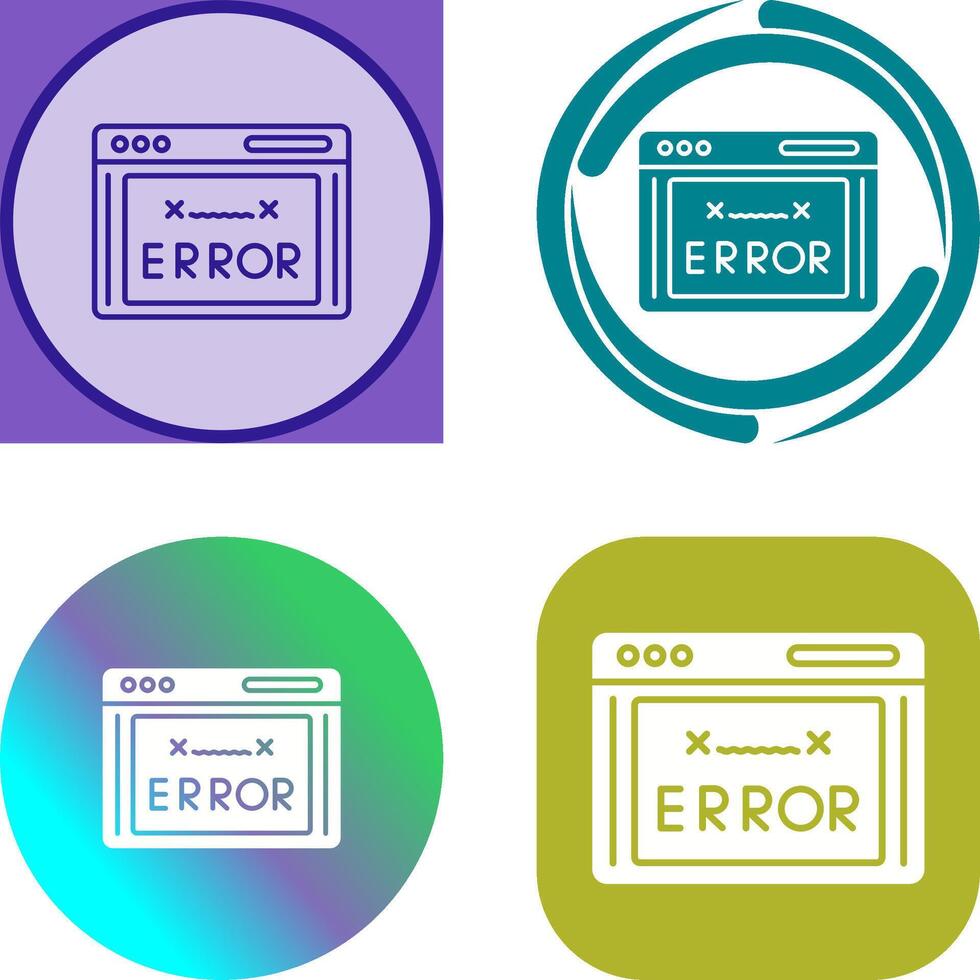 Error Code Icon Design vector